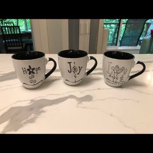 Christian Art Gifts 12oz Mugs Hope, Love & Joy (2009) Set of 3